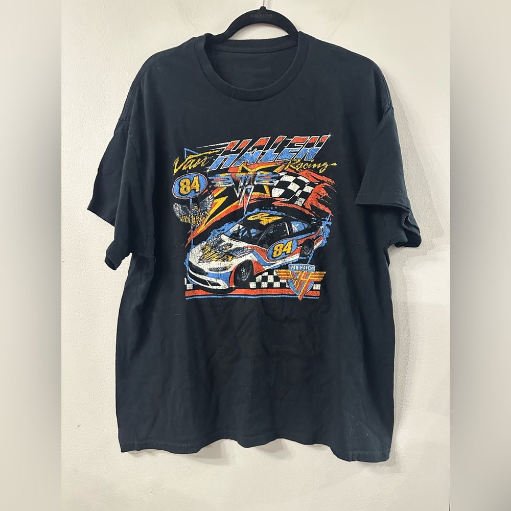Black Graphic Racing Tee